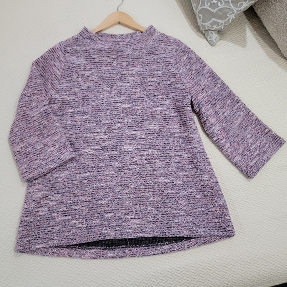 LOFT Mock Neck Knit Sweater Top Size Medium - Picture 4 of 15